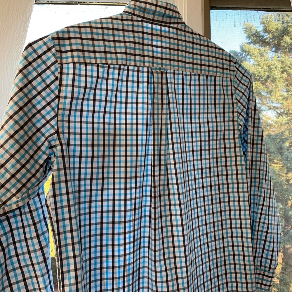 John Bartlett Consensus Large Checkered Shirt Blue - image 6